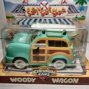 The Chevron Cars “Woody Wagon” Vintage Collectible Toy car with Surf Board
